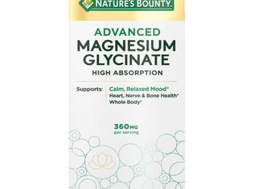 ADVANCED MAGNESIUM GLYCINATE HIGH ABSORPTION 360MG-(90)-Nature's Bounty